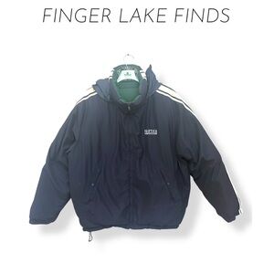 Nautica Competition Navy Blue Down Puffer Jacket, L